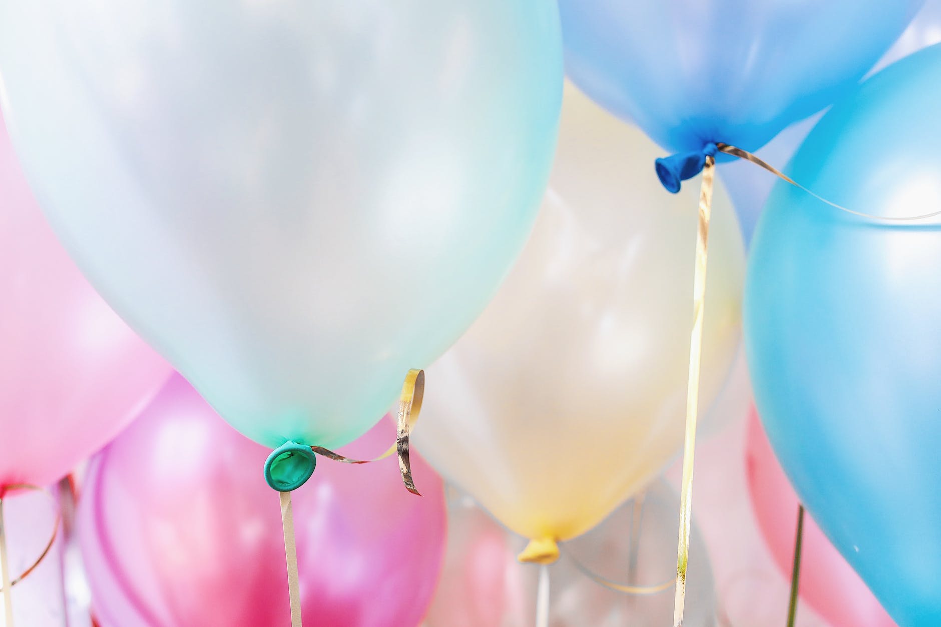 pastel colored balloons