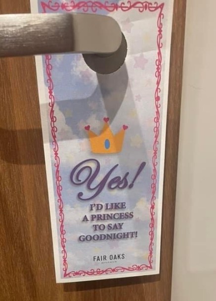 USE Cinderella Goodnight Sign to have princess say goodnight