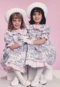 candace and audra first easter matching dresses